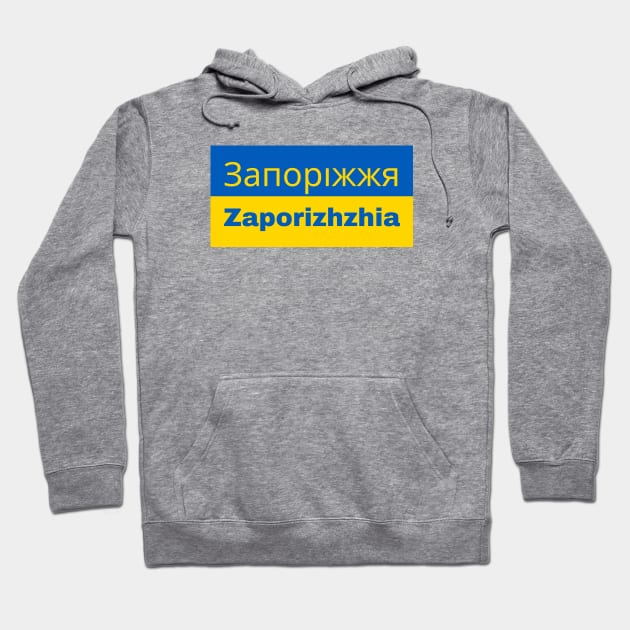 Zaporizhzhia City in Cyrillic Hoodie by aybe7elf